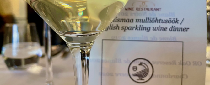 Gusbourne sparkling wines in Tallinn: discover why English sparkling wine is competing with Champagne at Restaurant Dominic wine dinner.